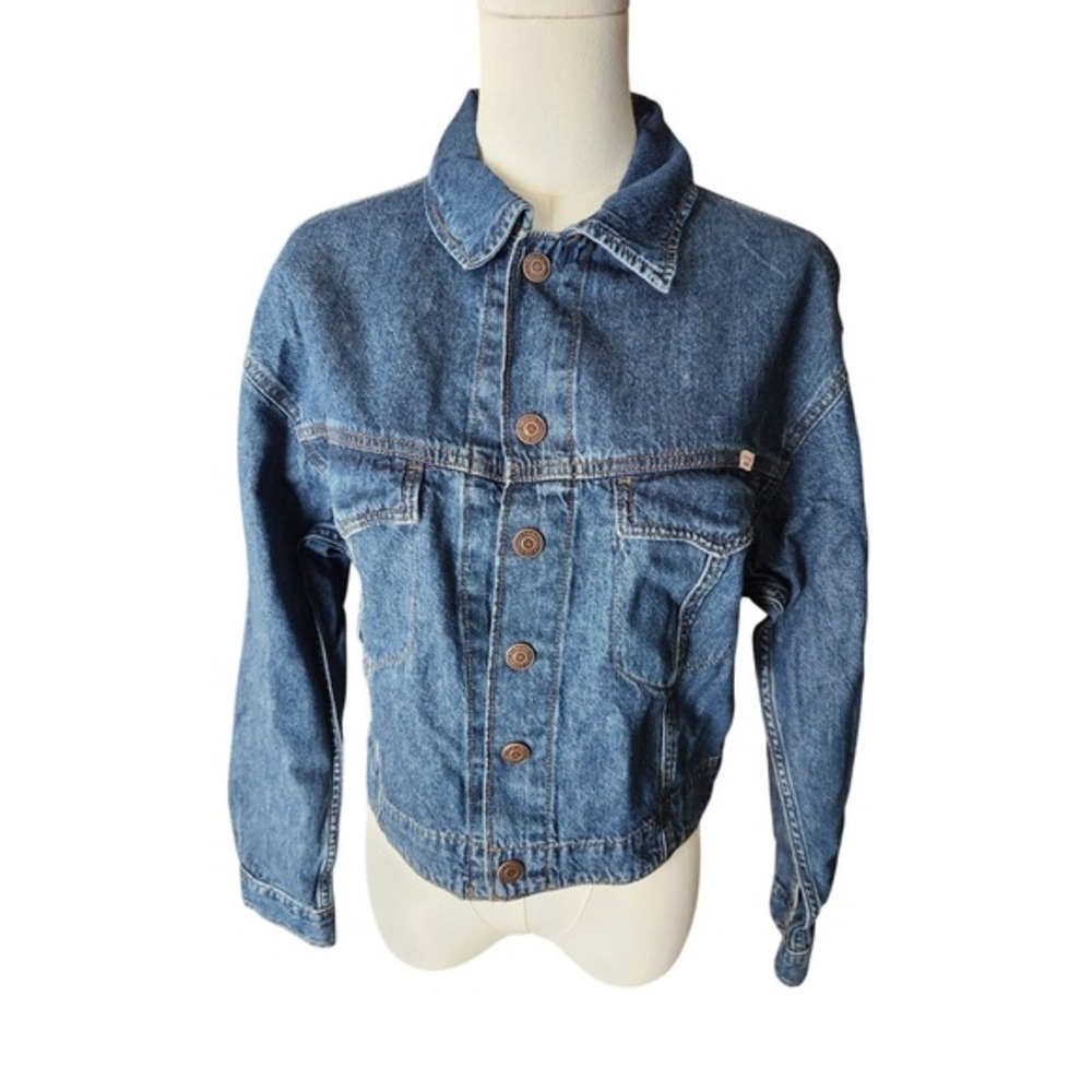 Levi Strauss Signature Womens Easy Trucker Denim Jacket Medium Wash Size S